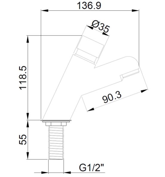 GRIFO TEMPORIZADO LAVABO NOFER  07400.N