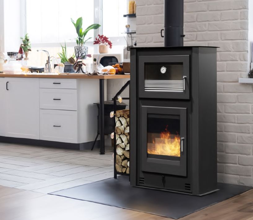 ESTUFA DE LEÑA CON HORNO ÍRIS 960 8,5kW METLOR