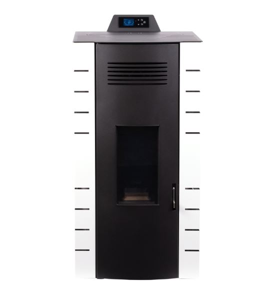 ESTUFA DE PELLES CON VENTILADORES 7,5kW AMIGA 8 BLANCA METLOR