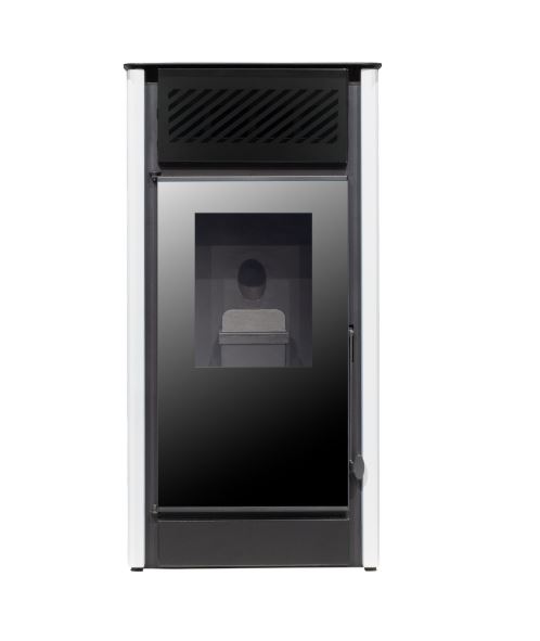 ESTUFA DE PELLES CON VENTILADORES 9,6kW V10 BLANCO METLOR