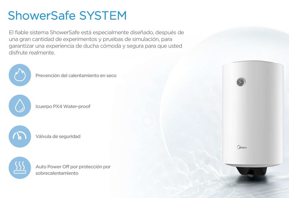 PROTECCION ANTIQUEMADURAS SHOWERSAFE SYSTEM TERMO ELECTRICO 50L