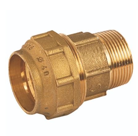 ENLACE MACHO SYC 50x1,1/2" LATÓN PARA PE