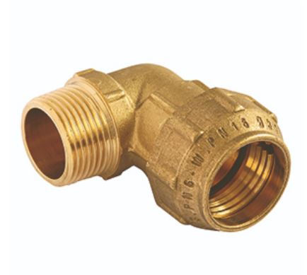 CODO MACHO SYC 32x1" LATÓN PARA PE