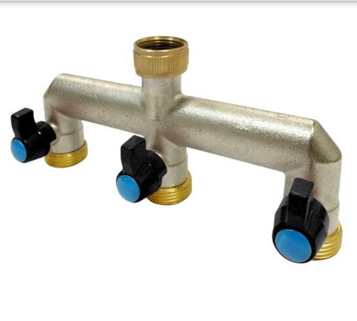 DERIVACION CON LLAVE 3 SALIDAS 3/4" MT RIEGO