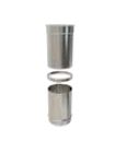 EXTENSIBLE 0,25-0,40m CHIMENEA  SIMPLE PARED 100 AISI 316 CONVESA BITE10