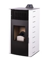 ESTUFA DE PELLETS CON VENTILADORES 11kW BÁRBARA BLANCA METLOR