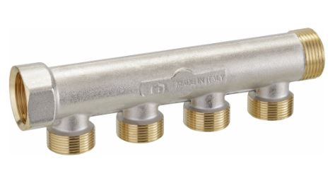 COLECTOR NIQUELADO 1" M24x19 2 SALIDAS EMMETI