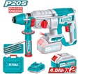 TALADRO MARTILLO A BATERIA BL 20V 26 TRHLI20268 (S) TOTAL