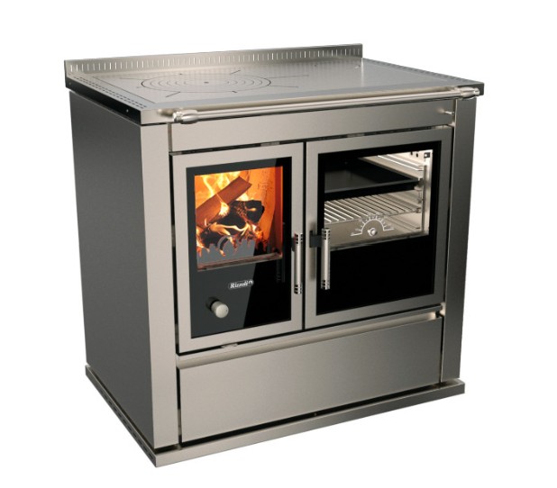 COCINA DE LEÑA S90 Moderna INOX RIZZOLI