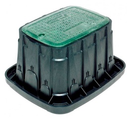[221A11408] ARQUETA VB RECTANGULAR CUERPO NEGRO Y TAPA VERDE CON TORNILLO HEXAGONAL LARGO X ANCHO X ALTO = 59 X 49 X 30.7 CM - RAIN BIRD