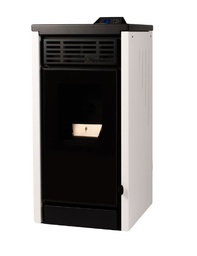 [28381201Q] ESTUFA DE PELLETS CON VENTILADORES 9,6kW VICENTINA 4 BLANCA METLOR
