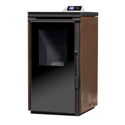 [28381201X] ESTUFA DE PELLETS CON VENTILADORES 8,2kW ADRIANA 8 CRISTAL BRONCE METLOR