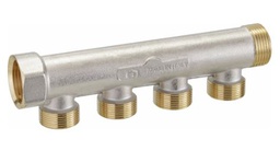 [45550402A] COLECTOR NIQUELADO 1" M24x19 2 SALIDAS EMMETI